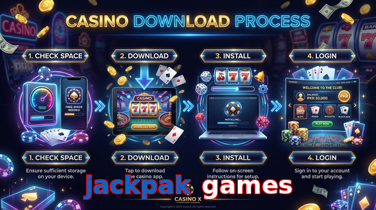 Game list for Jackpak Games download section