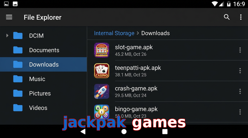 Main screen of Jackpak Games gameapk page for PK players
