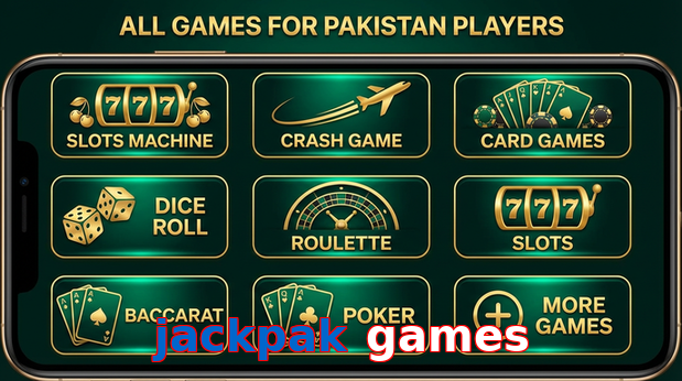 Main screen of Jackpak Games games page for PK players