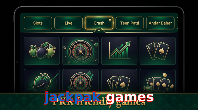 Game list for Jackpak Games games section