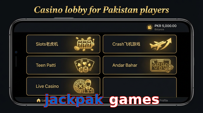 Lobby view of Jackpak Games for Pakistan users