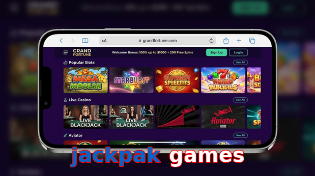 Main screen of Jackpak Games ios page for PK players